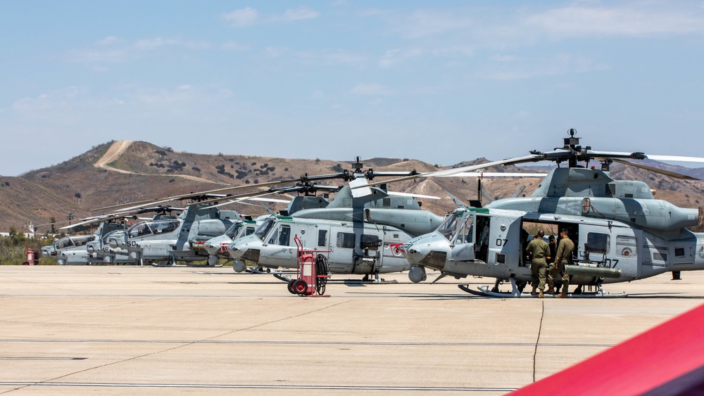 HMLA-775 conducts pre-flight maintenance