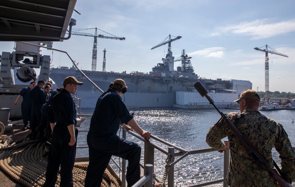 USS Wasp Pulls into Naval Station Norfolk