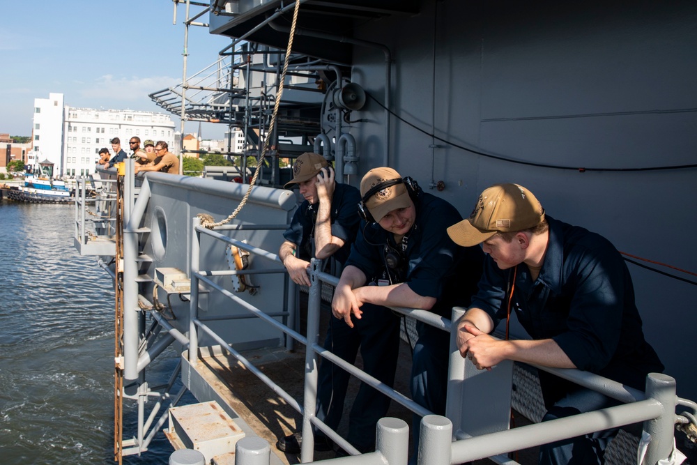 USS Wasp Pulls into Naval Station Norfolk