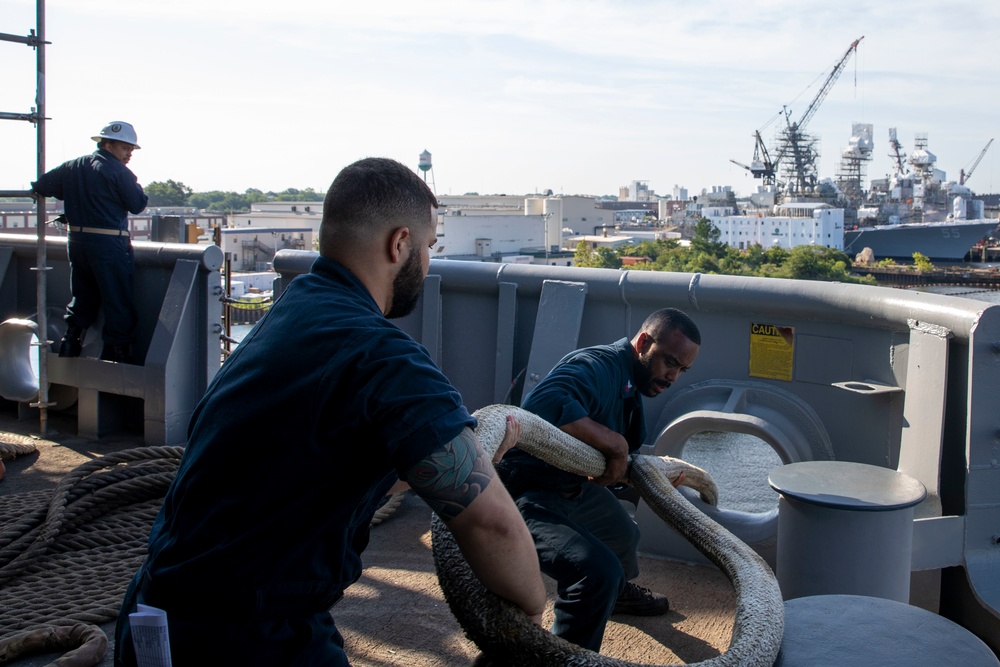 USS Wasp Pulls into Naval Station Norfolk