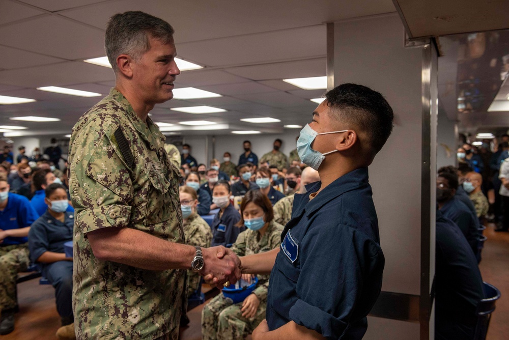 ESG 7 Visits USS Blue Ridge