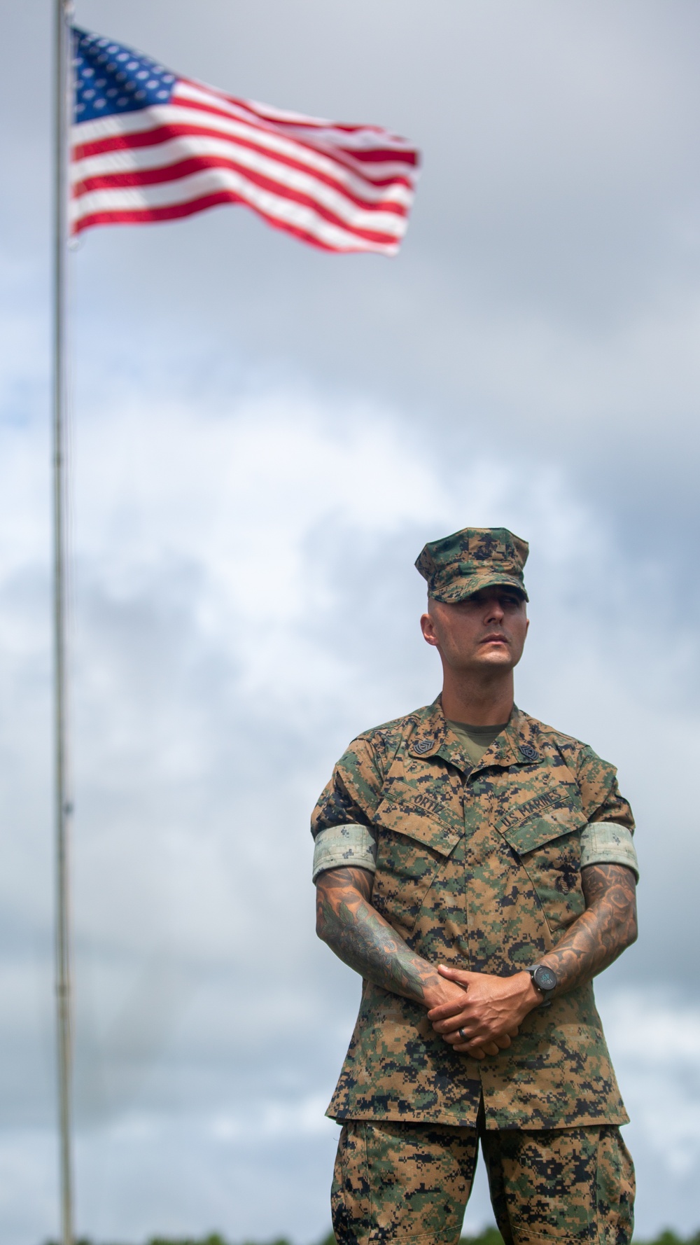 Combat-hardened Marine saves the life of a man hit by a car