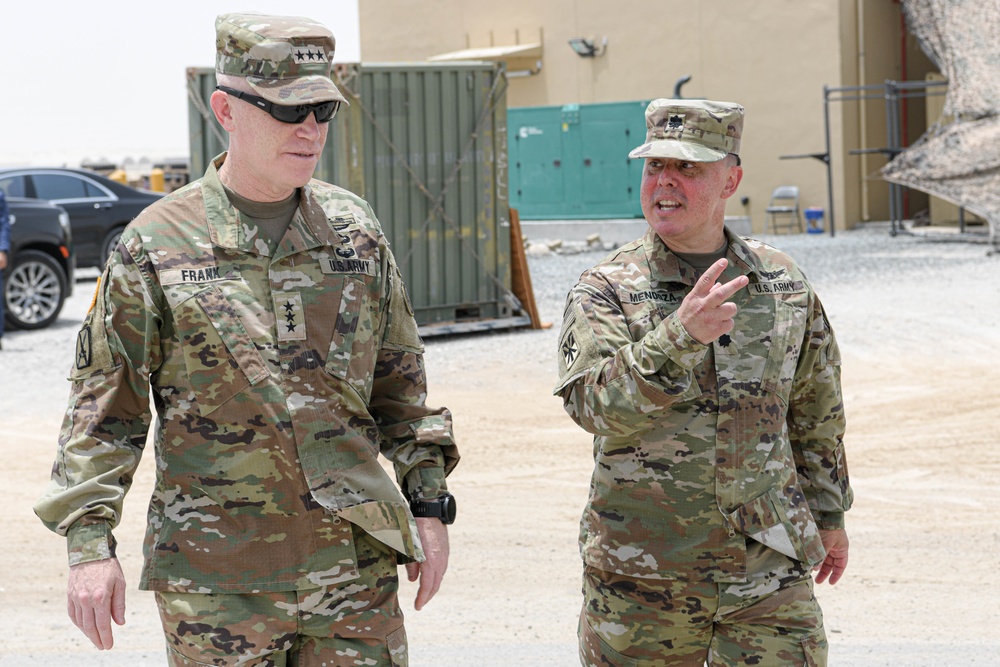 ARCENT's Frank and Garza meet with U.S. Soldiers at ADAB