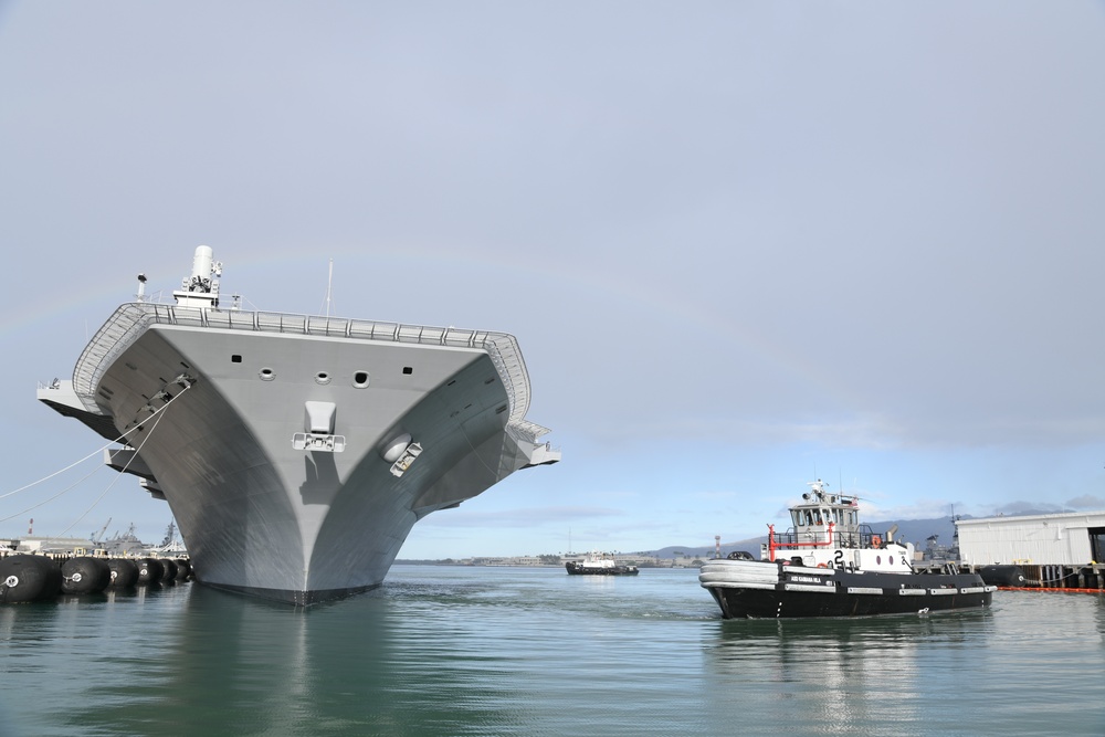 JS Izumo Departs Pearl Harbor