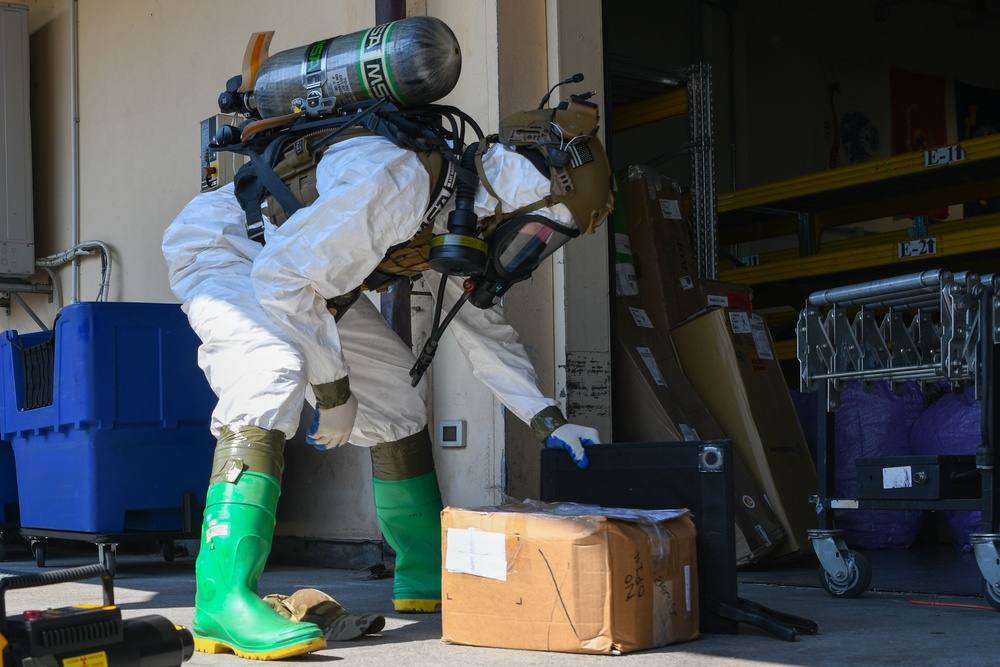 Aviano AB post office and emergency responders conduct suspicious package training