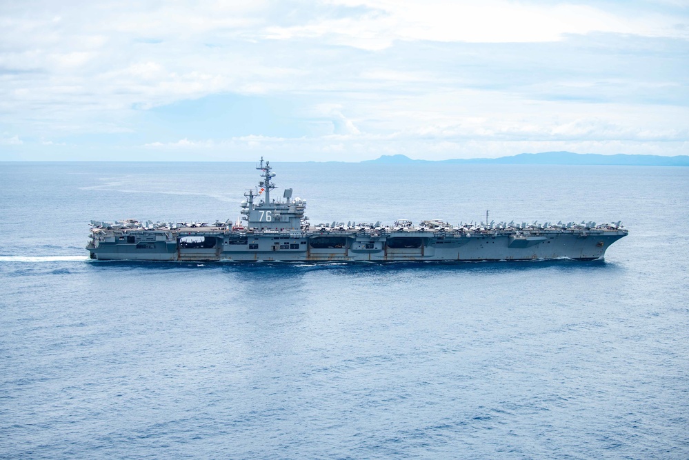 USS Ronald Reagan (CVN 76) carrier strike group conducts San Bernardino Strait transit