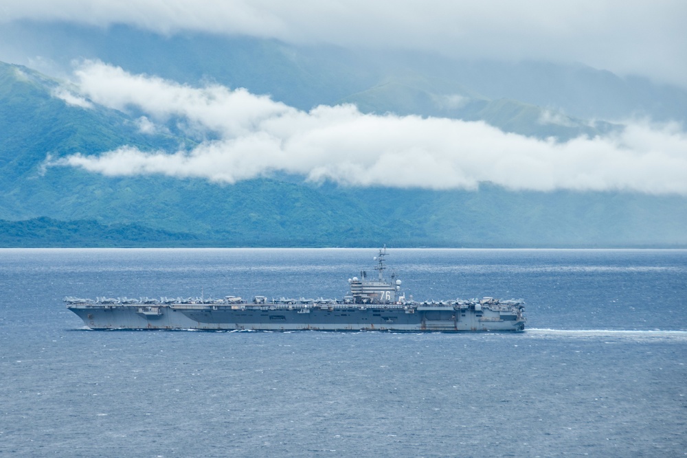 USS Ronald Reagan (CVN 76) carrier strike group conducts San Bernardino Strait transit