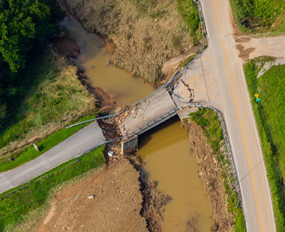 Kentucky National Guard Provides Media Flyover of Eastern Kentucky