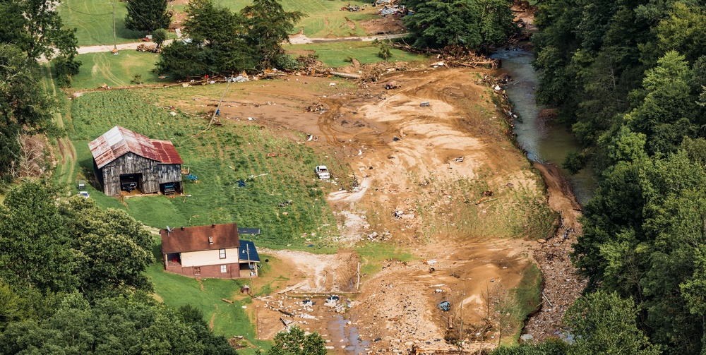 Kentucky National Guard Provides Media Flyover of Eastern Kentucky