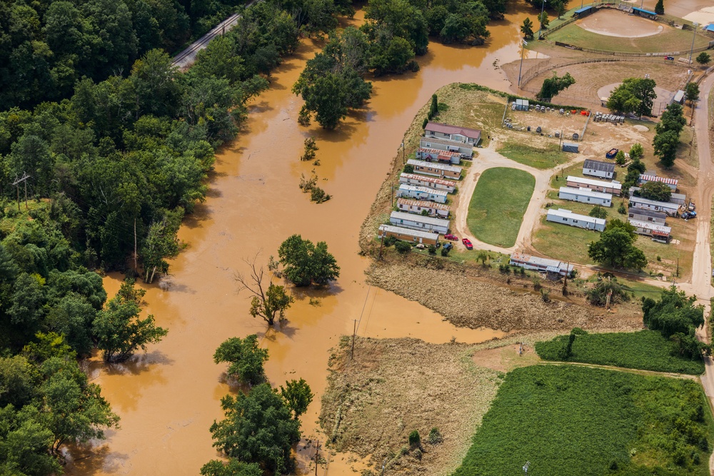 Kentucky National Guard Provides Media Flyover of Eastern Kentucky