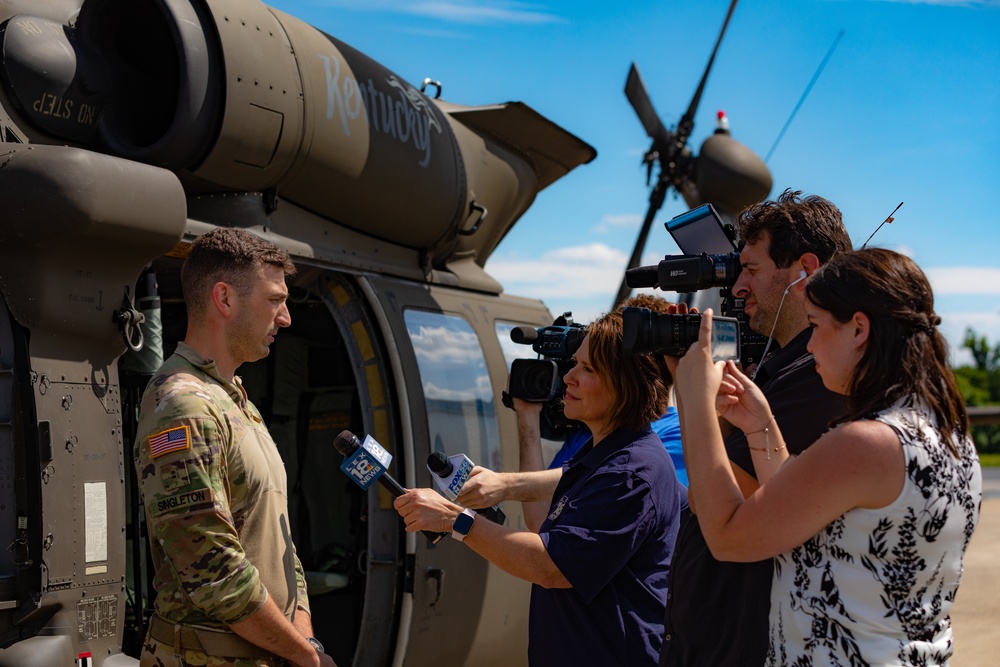 Kentucky National Guard Provides Media Flyover of Eastern Kentucky