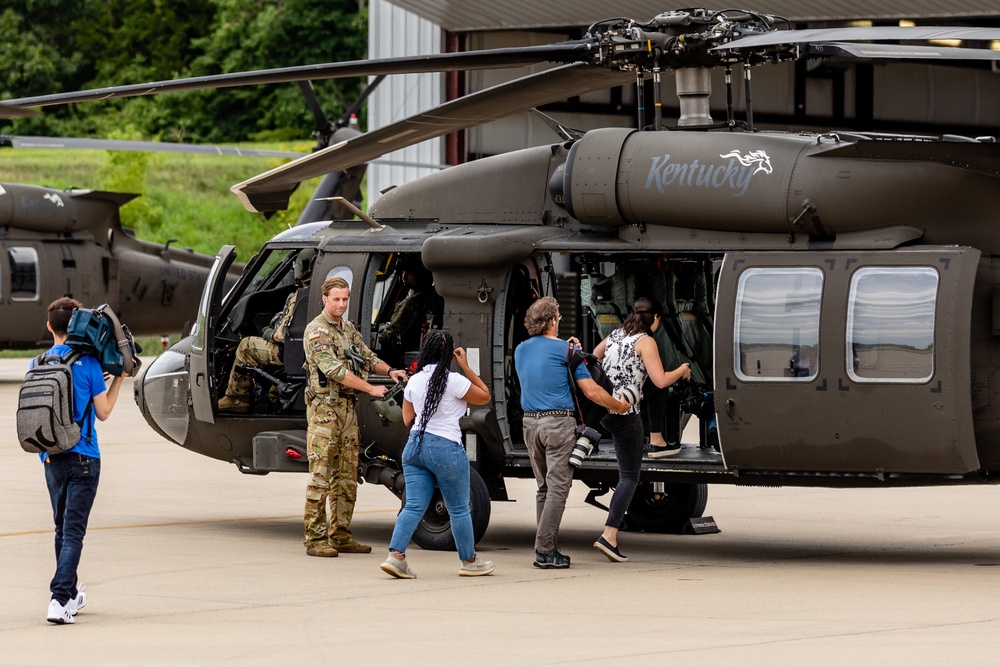 Kentucky National Guard Provides Media Flyover of Eastern Kentucky