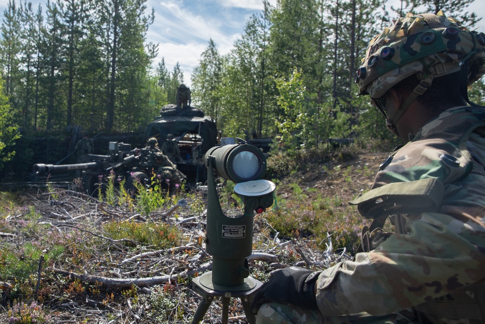 U.S. Conducts Field Artillery Training In Support of Finnish STX