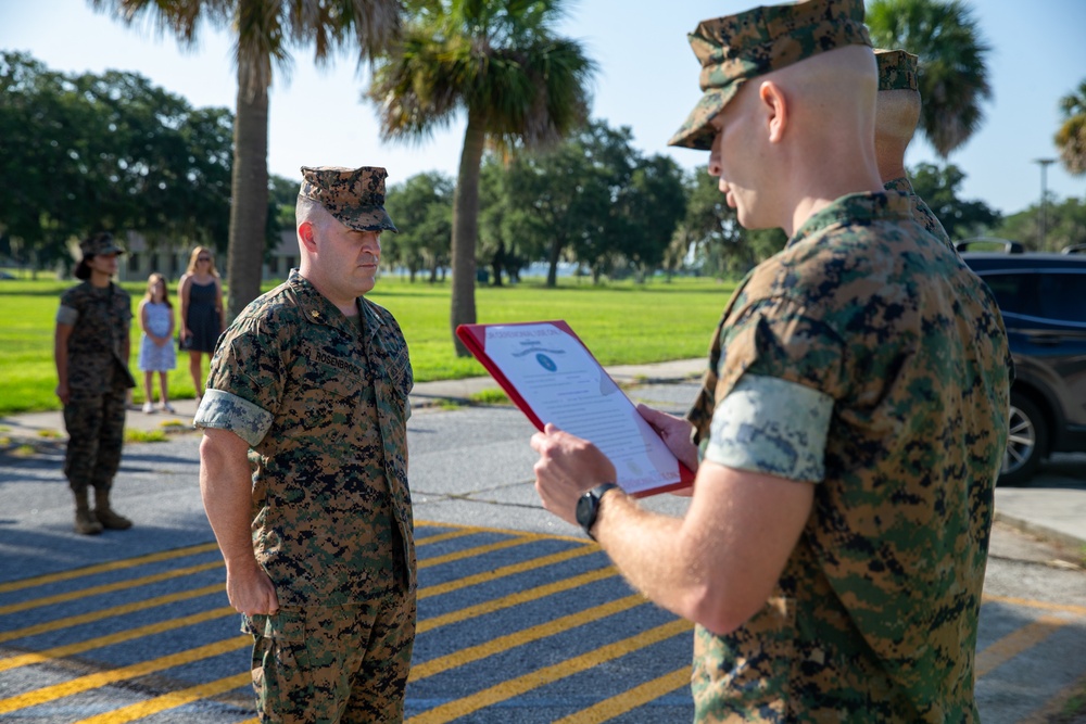 Lt. Col. Rosenbrock's promotion ceremony