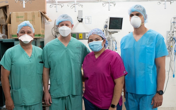 Joint Task Force-Bravo leadership visits with HEART 22 members at Hospitals Ecuelsa, San Felipe