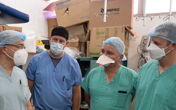 Joint Task Force-Bravo leadership visits with HEART 22 members at Hospitals Ecuelsa, San Felipe