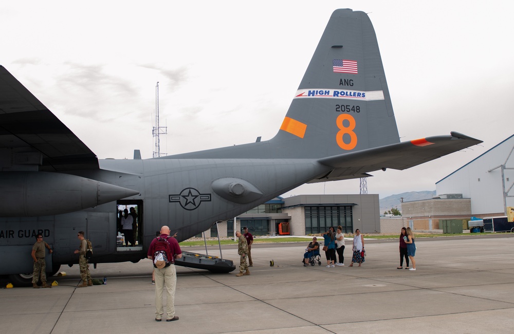Administration, Teachers from Pyramid Lake Junior/Senior Tribal High School tour Nevada Air Guard Base