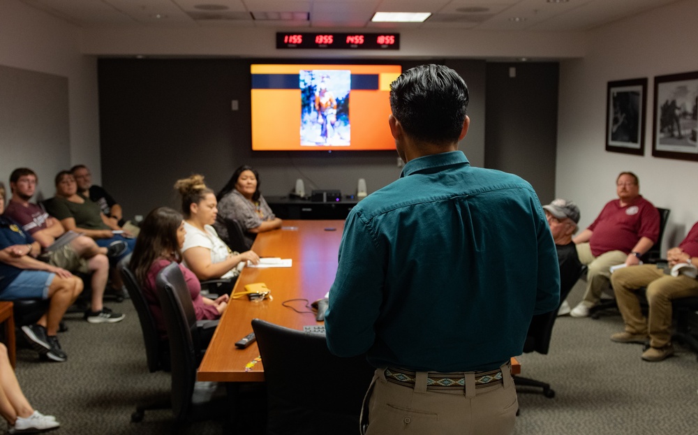 Administration, Teachers from Pyramid Lake Junior/Senior Tribal High School tour Nevada Air Guard Base