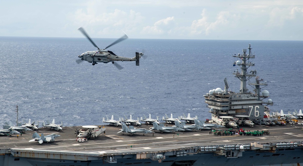 Helicopter Maritime Strike Squadron (HSM) 77 conducts change of command ceremony