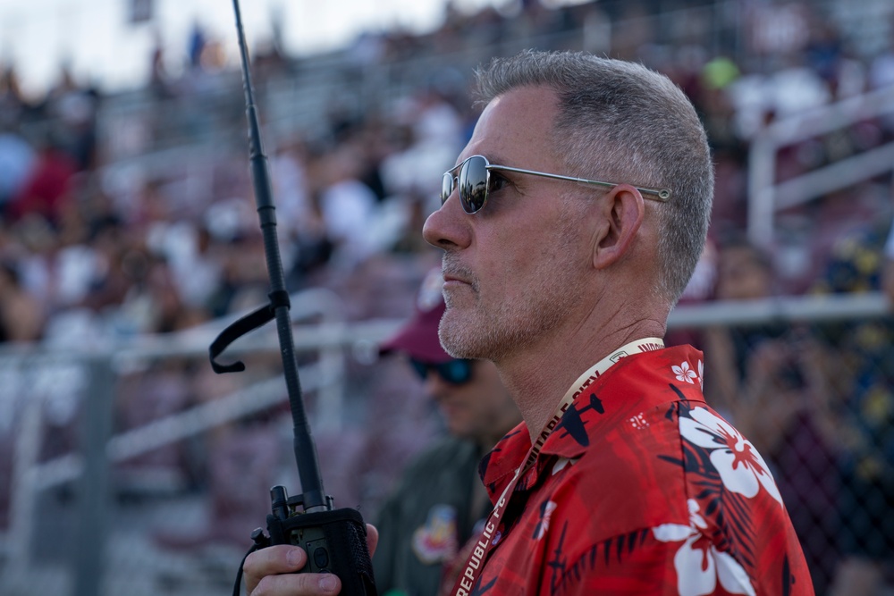 Beale AFB flies over the Lamar Hunt U.S. Open Cup semifinals match