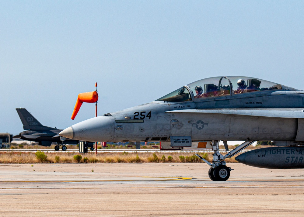 F-16 Fighting Falcons and F-Hornet Flight Operations