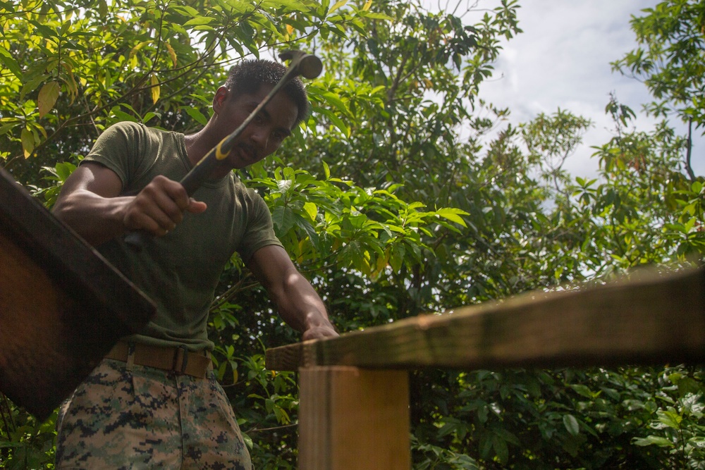 U.S. Marines work with Palauans to reconstruct a pathway to a Peleliu Memorial | Task Force Koa Moana 22