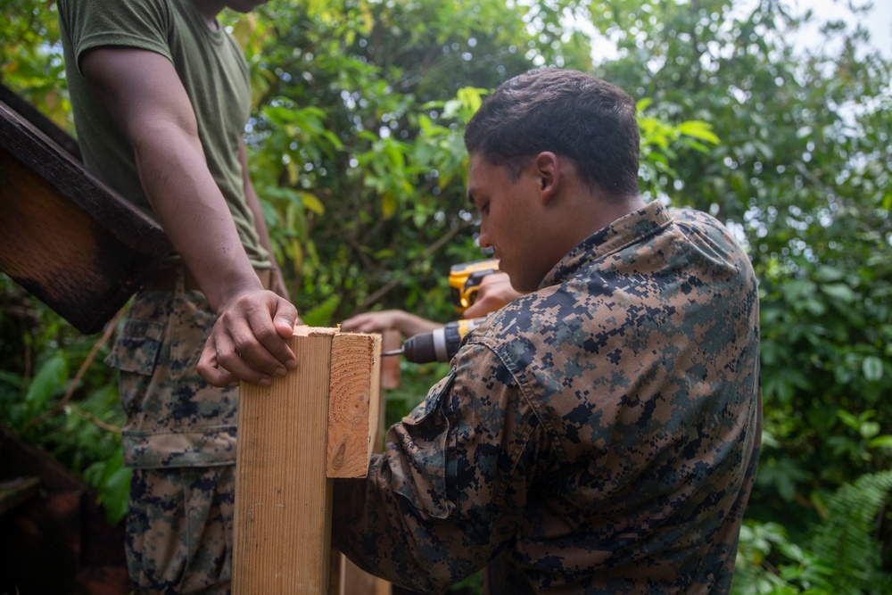 U.S. Marines work with Palauans to reconstruct a pathway to a Peleliu Memorial | Task Force Koa Moana 22