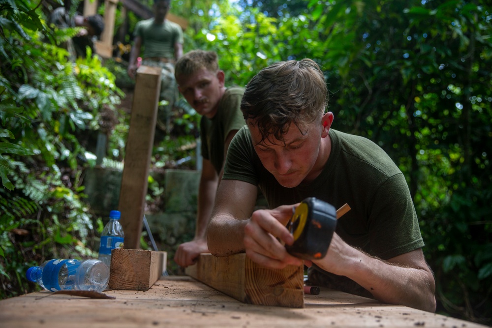 U.S. Marines work with Palauans to reconstruct a pathway to a Peleliu Memorial | Task Force Koa Moana 22