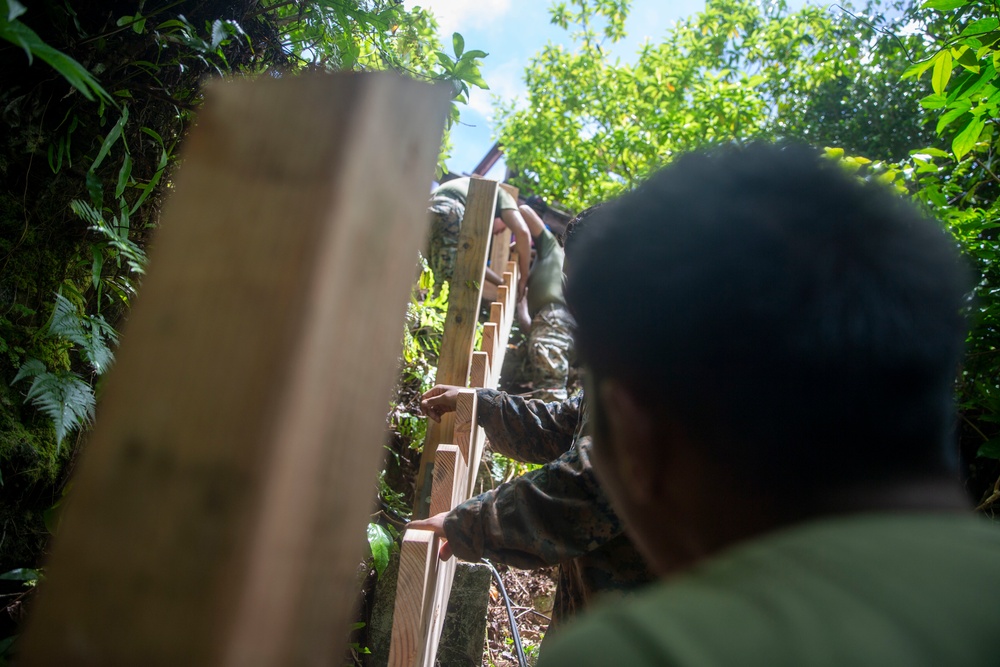 U.S. Marines work with Palauans to reconstruct a pathway to a Peleliu Memorial | Task Force Koa Moana 22