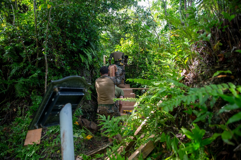 U.S. Marines work with Palauans to reconstruct a pathway to a Peleliu Memorial | Task Force Koa Moana 22