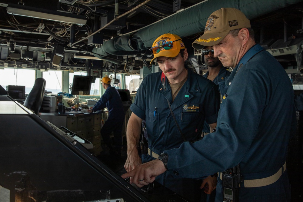 The USS Bainbridge is on a scheduled deployment in the U.S. Naval Forces Europe area of operations, employed by U.S. Sixth Fleet to defend U.S., Allied and Partner interests.