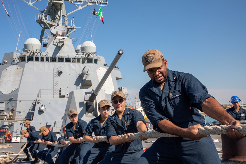 The USS Bainbridge is on a scheduled deployment in the U.S. Naval Forces Europe area of operations, employed by U.S. Sixth Fleet to defend U.S., Allied and Partner interests.