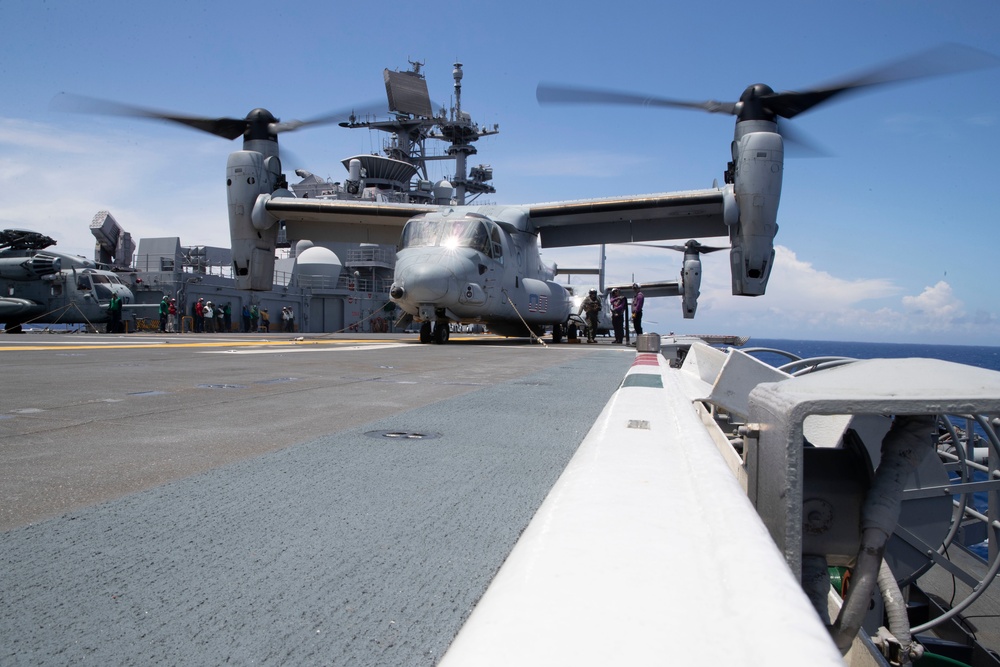 Tripoli and VMM-262 (Reinforced) conduct operations.