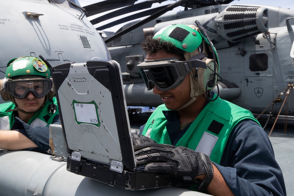 Tripoli and VMM-262 (Reinforced) conduct operations.