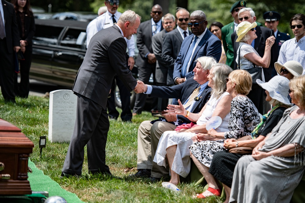 Military Funeral Honors with Funeral Escort are Conducted for U.S. Army 1st Lt. Myles W. Esmay in Section 36