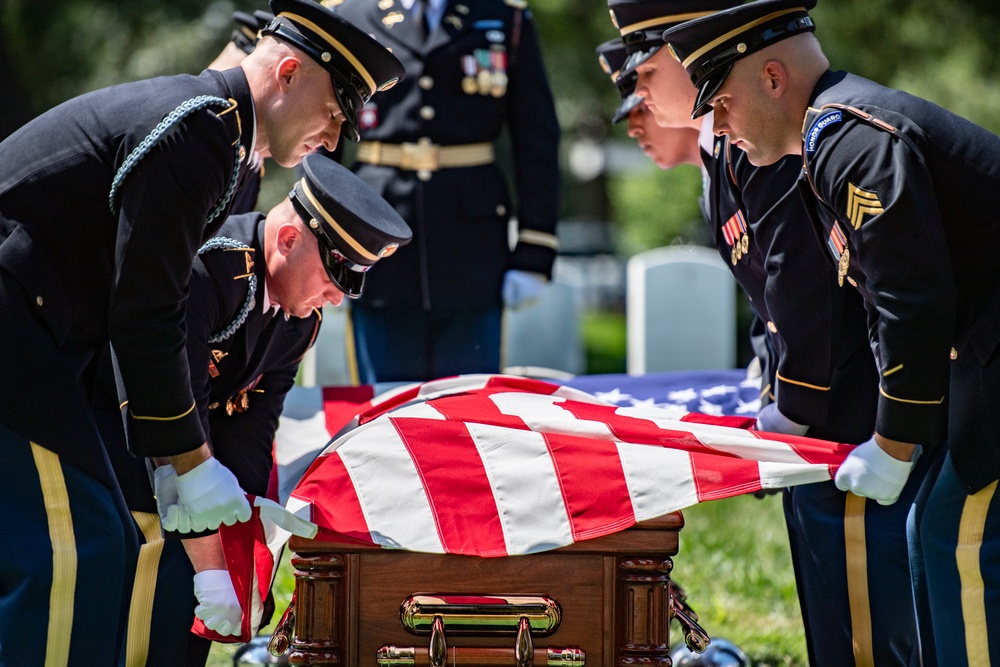 Military Funeral Honors with Funeral Escort are Conducted for U.S. Army 1st Lt. Myles W. Esmay in Section 36