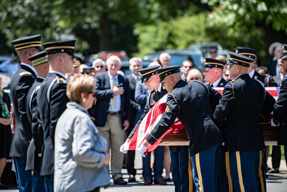 Military Funeral Honors with Funeral Escort are Conducted for U.S. Army 1st Lt. Myles W. Esmay in Section 36