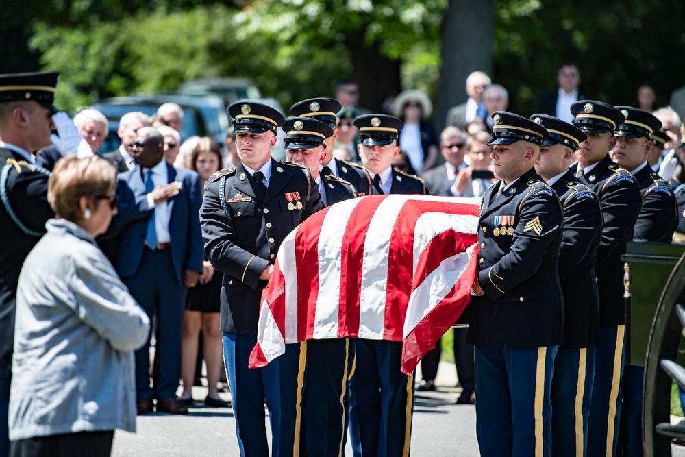 Military Funeral Honors with Funeral Escort are Conducted for U.S. Army 1st Lt. Myles W. Esmay in Section 36