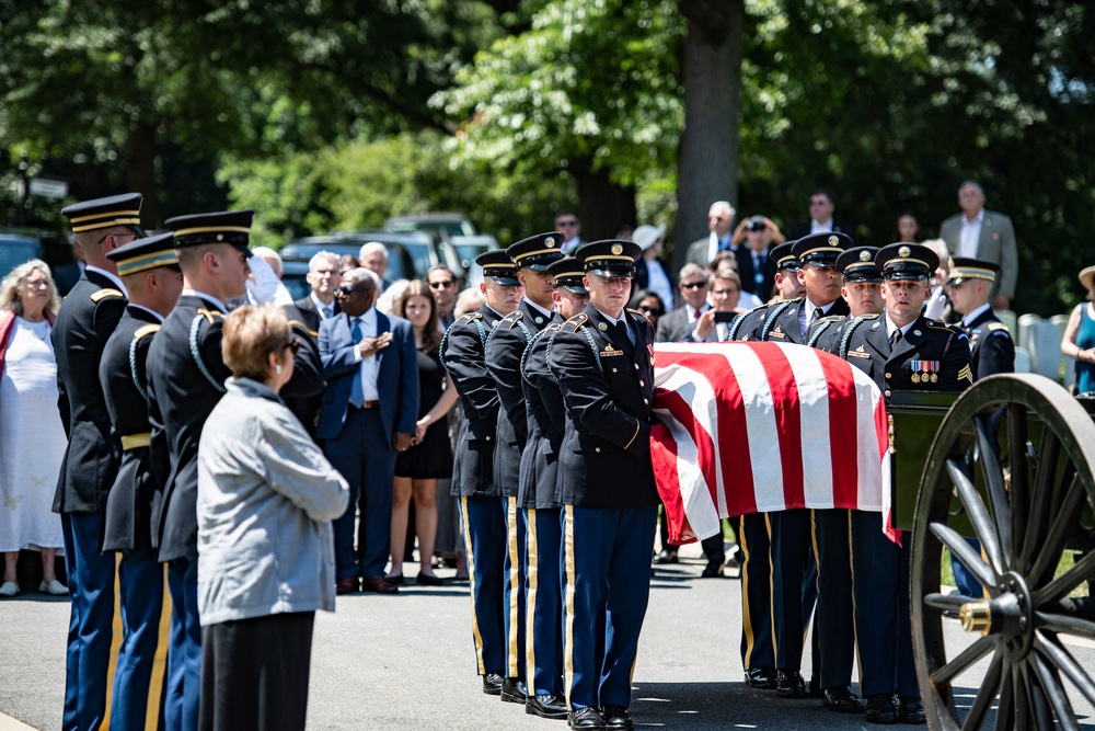 Military Funeral Honors with Funeral Escort are Conducted for U.S. Army 1st Lt. Myles W. Esmay in Section 36