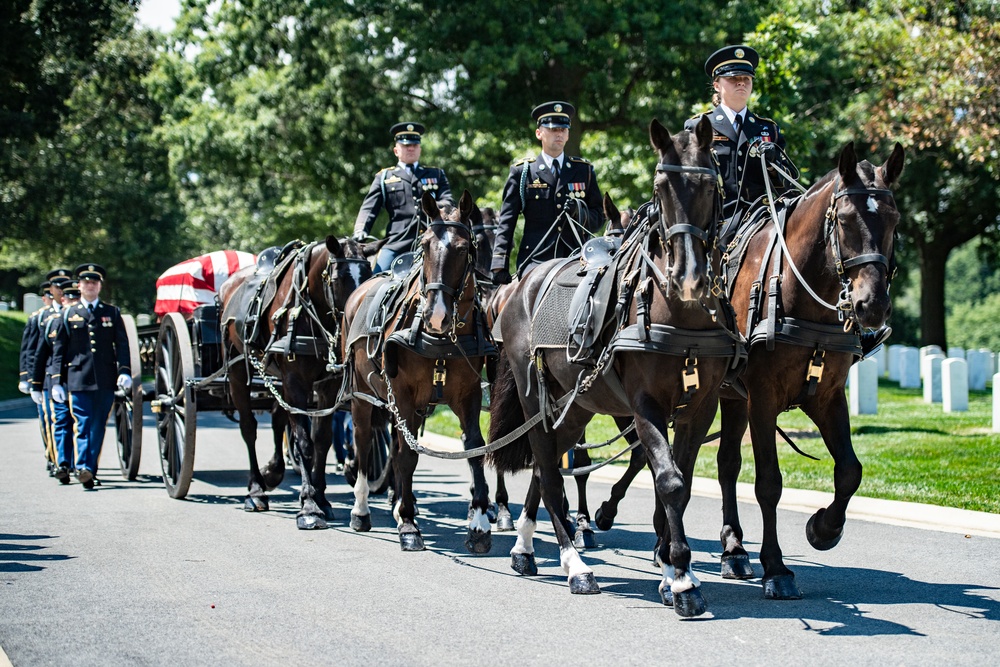 Military Funeral Honors with Funeral Escort are Conducted for U.S. Army 1st Lt. Myles W. Esmay in Section 36