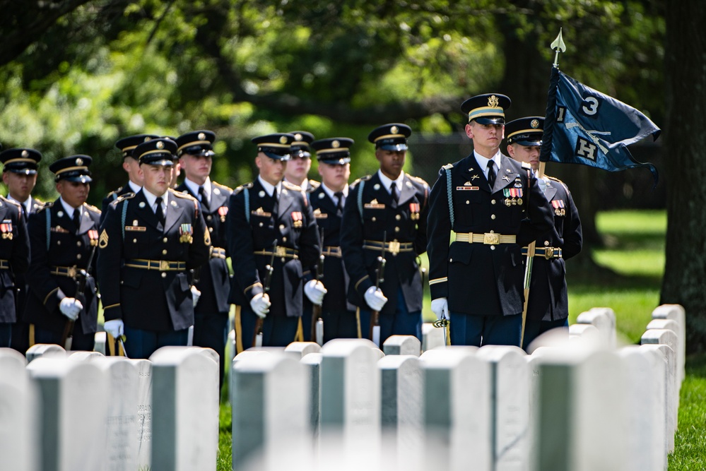 Military Funeral Honors with Funeral Escort are Conducted for U.S. Army 1st Lt. Myles W. Esmay in Section 36