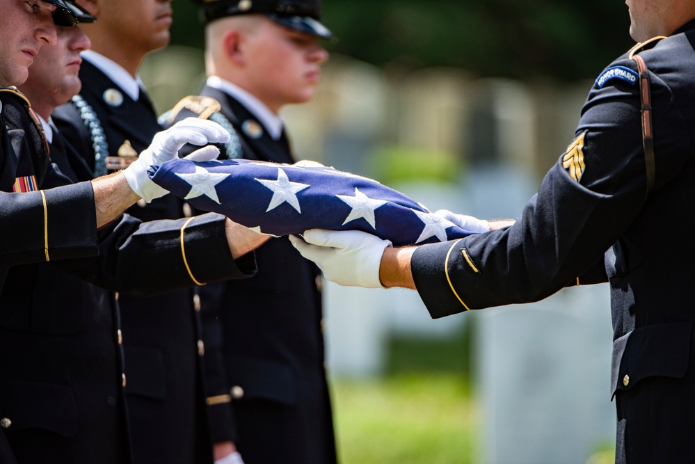 Military Funeral Honors with Funeral Escort are Conducted for U.S. Army 1st Lt. Myles W. Esmay in Section 36