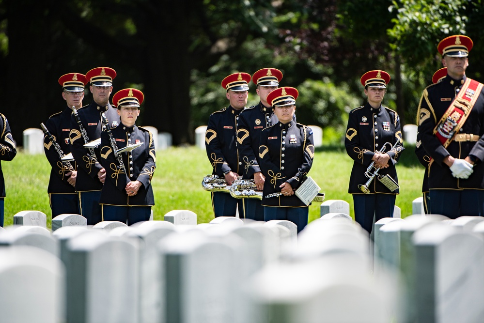 Military Funeral Honors with Funeral Escort are Conducted for U.S. Army 1st Lt. Myles W. Esmay in Section 36