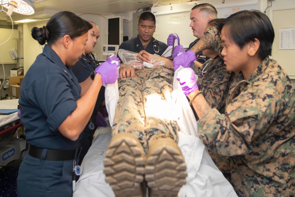 USS Tripoli Mass Causality Drill