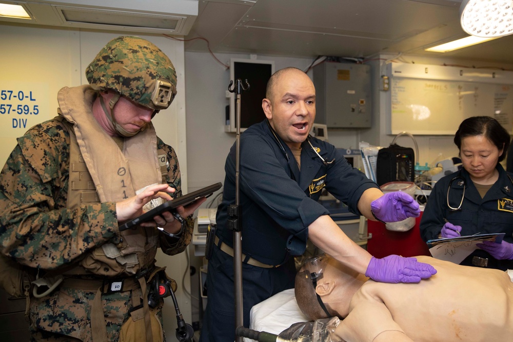 USS Tripoli Mass Causality Drill