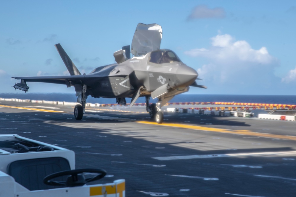 USS Tripoli Flight Operations with Marine Medium Tiltrotor Squadron (VMM) 262 (Reinforced)