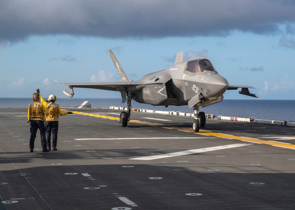 USS Tripoli Flight Operations with Marine Medium Tiltrotor Squadron (VMM) 262 (Reinforced)