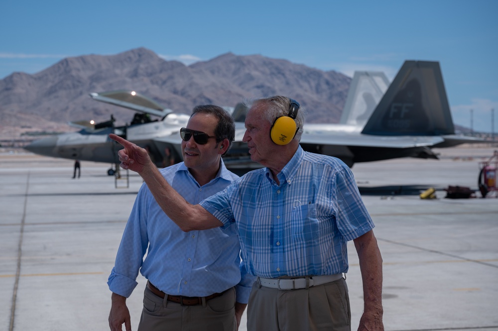 Retired Col. John “JB” Stone visits Nellis AFB to give out Red Flag-Nellis award