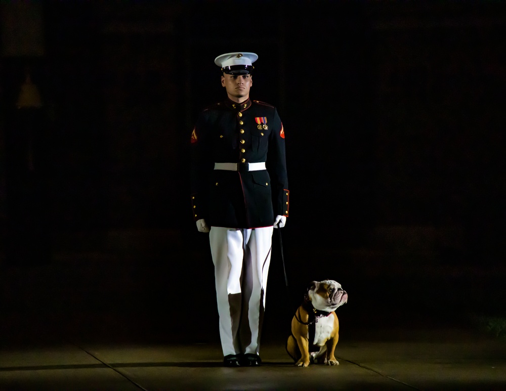 Marine Barracks Washington performs another incredible evening parade.