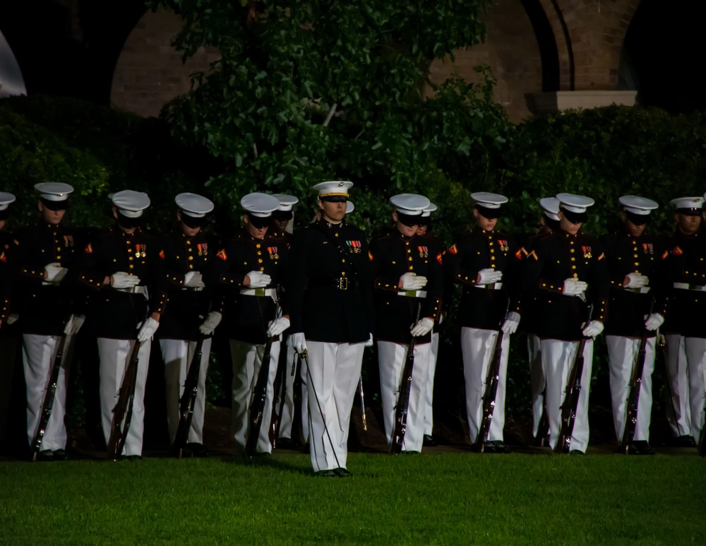 Marine Barracks Washington performs another incredible evening parade.